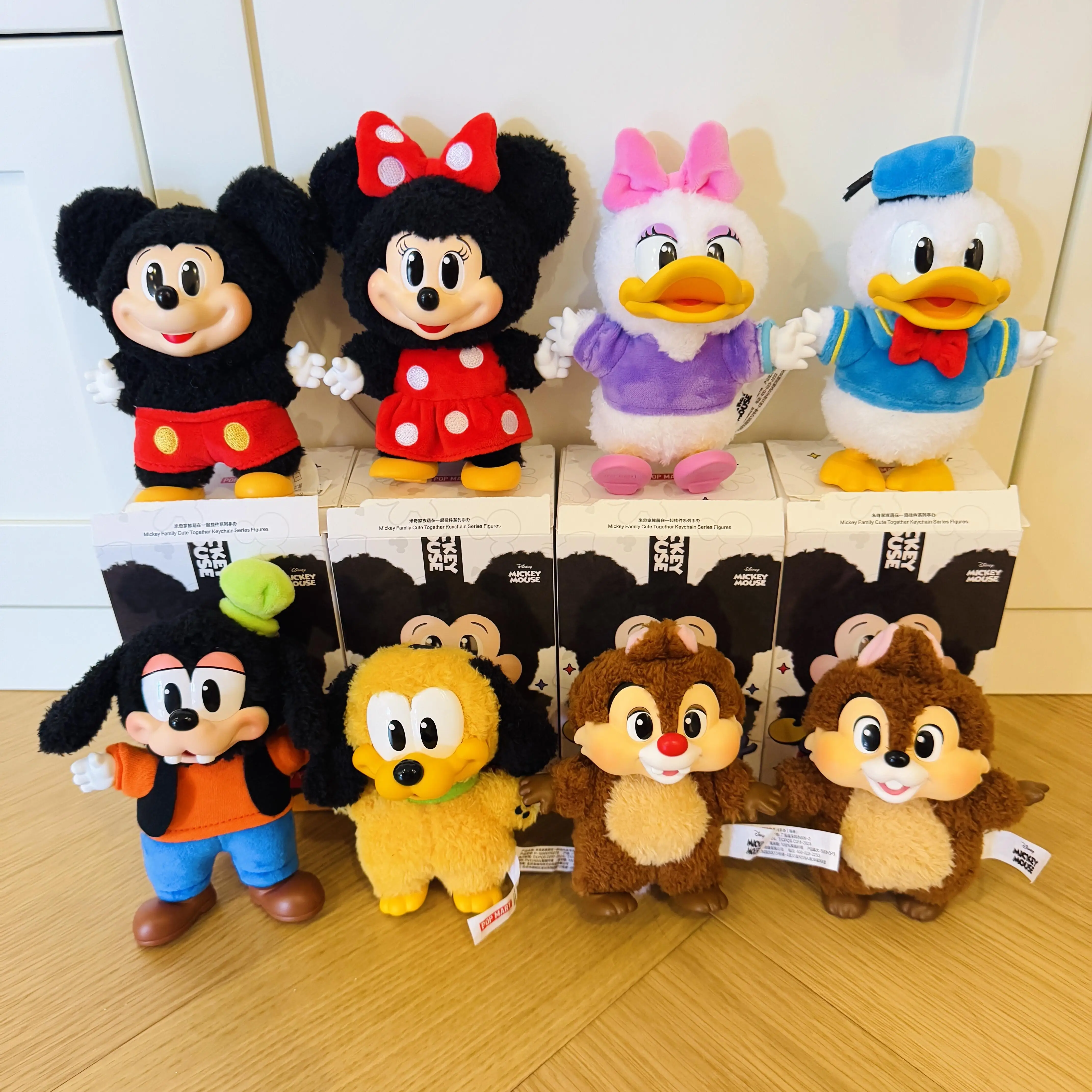 Disney, Blinddozen voor de familie Mickey, Kawaii vinylhangers, verzamelmodellen, rugzakhangers, vakantiecadeaus