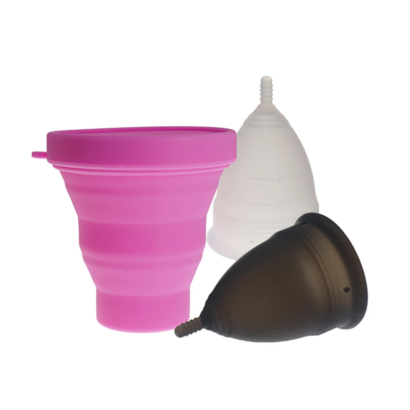 Bamucare Medische Siliconen Menstruatiecup Met Opvouwbare Beker Draagbare En Herbruikbare Sterilisatie Kit Menstruatie Cup Voor Vrouwen