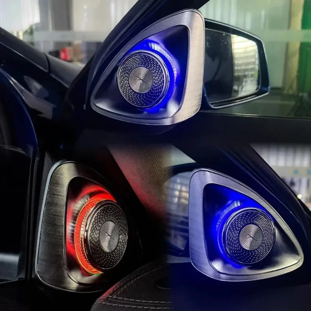 For Mercedes Benz GLA-class 2013-2019 CLA W117 GLA X156 64 Colors 4D Rotating Tweeter Speaker Rear Air Vent LED Ambient Light