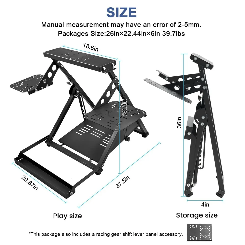 قمرة القيادة لمحاكاة الطيران القابلة للطي مع حامل قابل للتعديل لدواسات الطيران وعصي التحكم