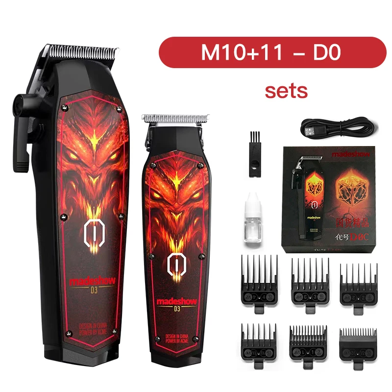 Professional Madeshow D3 M10+ M11 Hair Clipper For Men Beard Trimmer Barber Bald head Clippers Hair Cutting Machine Cut T Blade