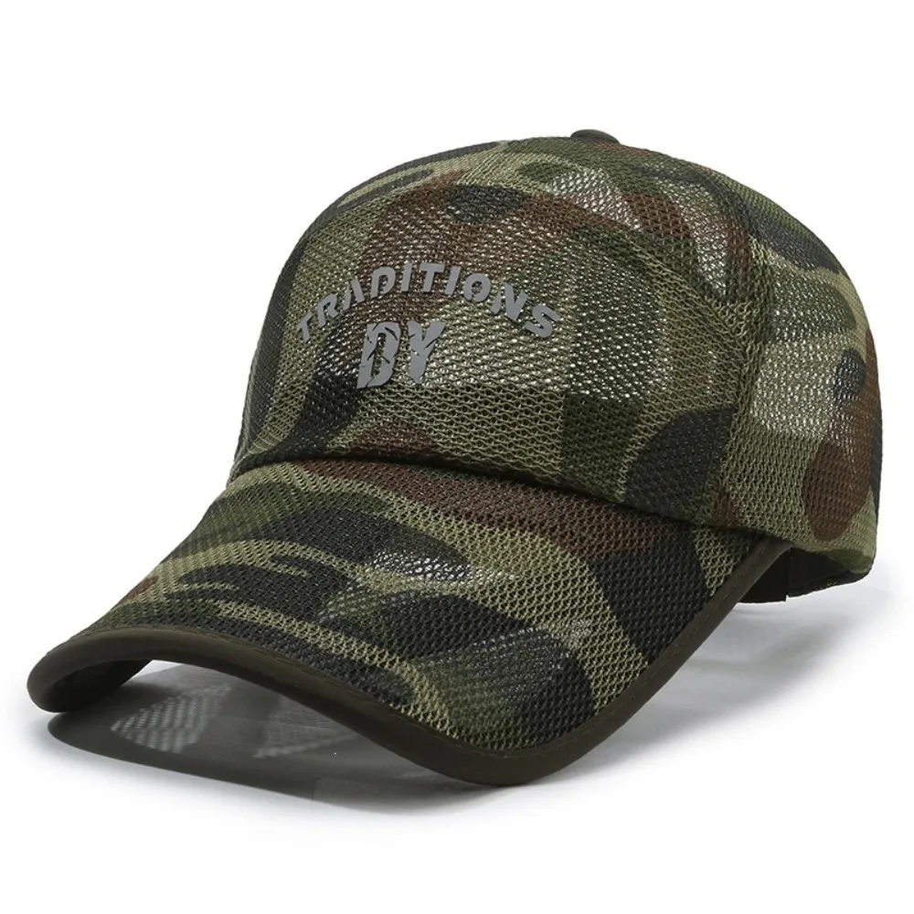 Fashion Mesh Baseball Cap Adjustable Breathable Sun Hat Sports Hats Women Men
