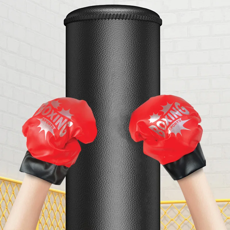 Child Fitness Boxing Suit Adjustable Height Ball Bag Boxing Speed Sports Set Toys Fighting Game for Children's Holiday Gift