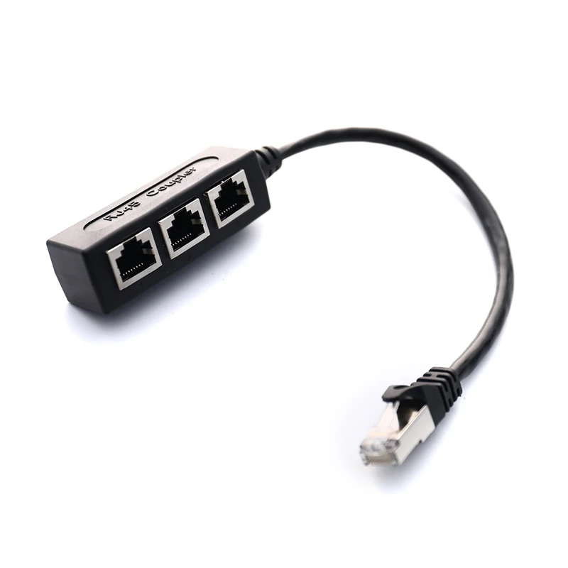 RJ45 Splitter LAN Ethernet Netwerk RJ45 Connector Splitter Adapter Kabel Voor PC Netwerkverlenging 1 Mannetje naar 3 Vrouwelijke Kabel