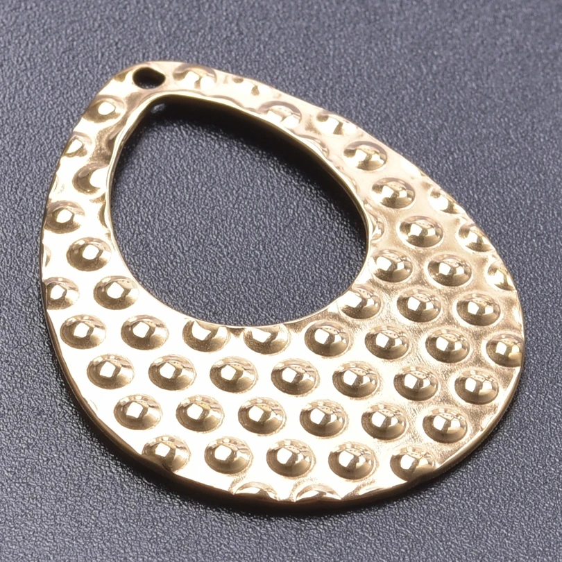 5pcs Geometric Water Drop Irregular Oval Charms For Jewelry Making Supplies DIY Ear Studs Earrings Charm Stainless Steel Pendant
