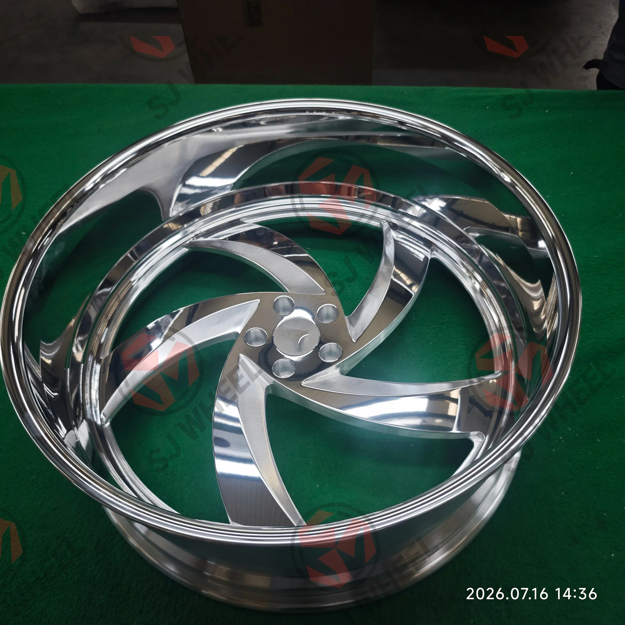 SJ Custom Deep Dish Wheels 20 22 24 26 Inch 2 Piece 3 Piece Forged Wheels 6x139.7 5x112 Rims 5x130 for 1957 Eldorado Chevt C10