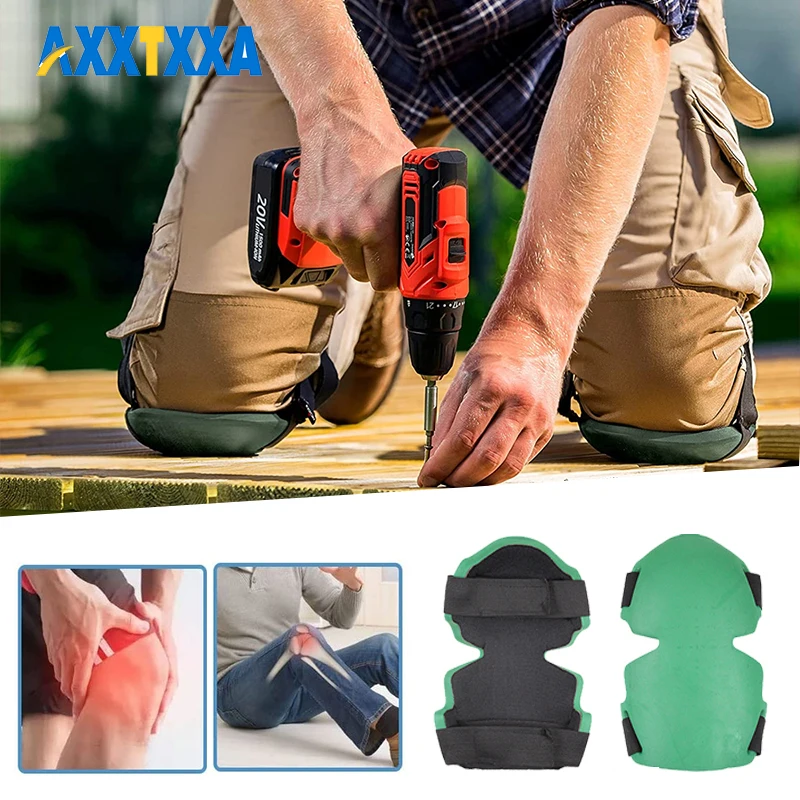 1 Pair Gardening Knee Pads - with Lightweight Waterproof EVA Foam Cushion, Soft Inner Liner, and Easy Fit with Adjustable Straps