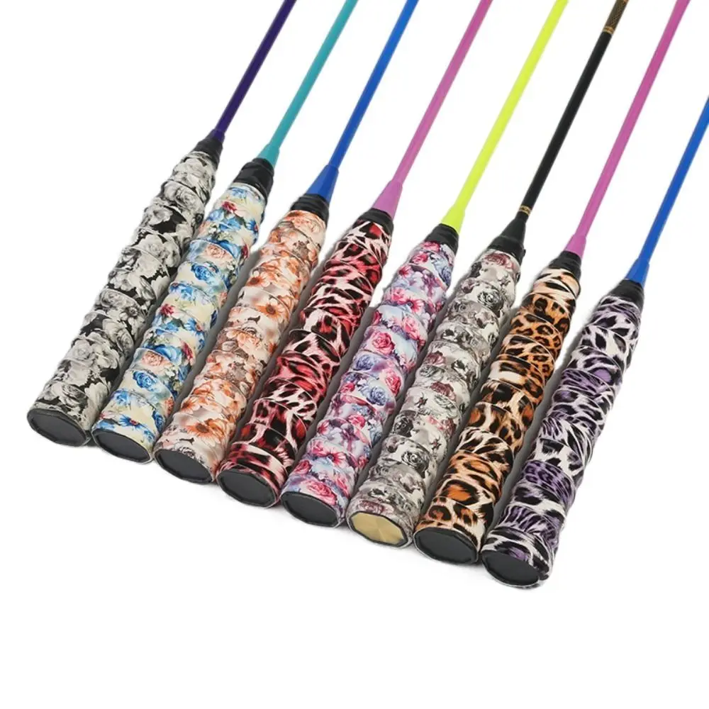 Sports Leopard Print Racket Sweatband Non-slip Hand Glue Bicycle Handle Winding Strap Winding Pu Tennis Tape Badminton Racket