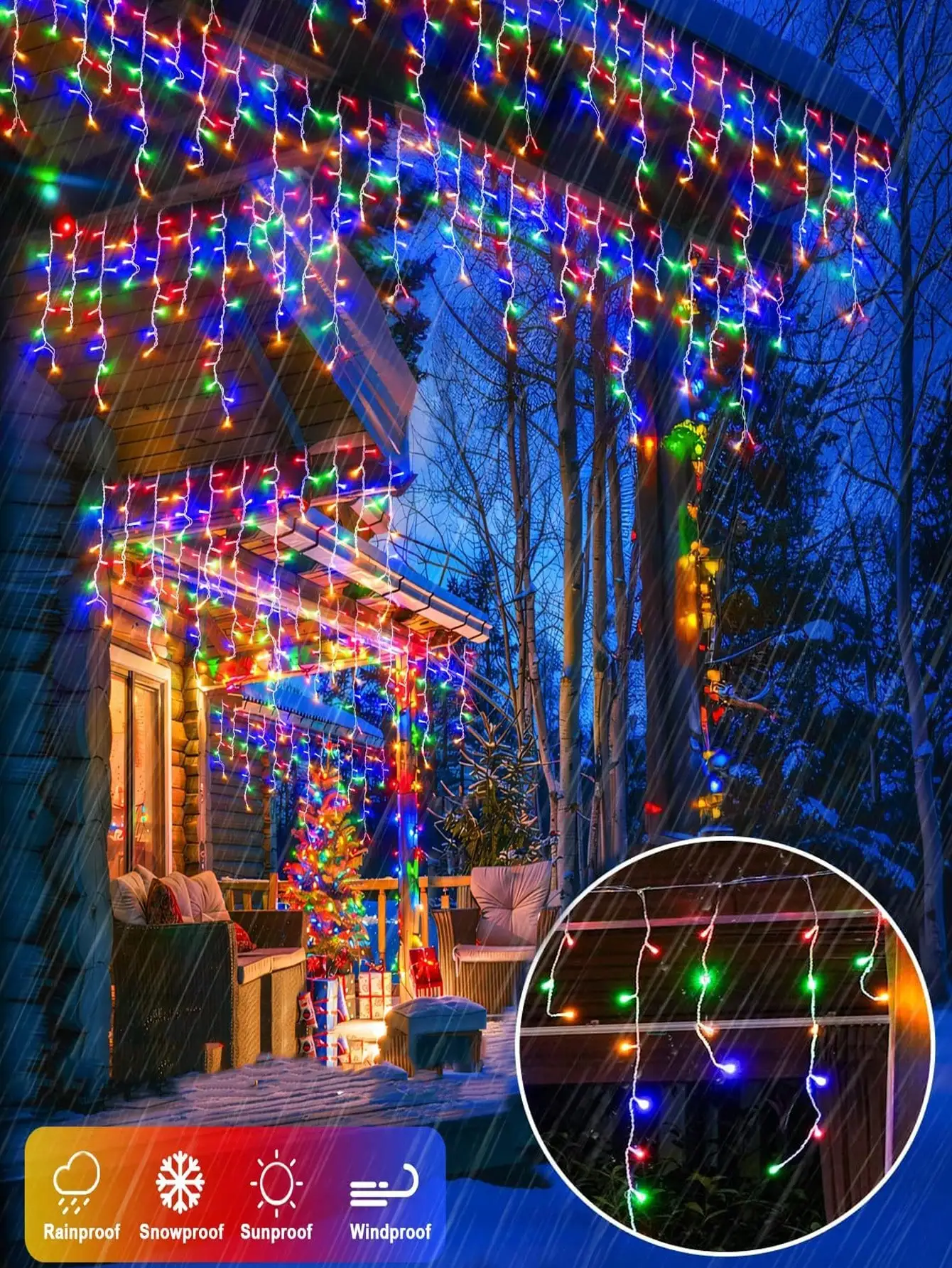 ไฟประดับพลังงานแสงอาทิตย์แบบแขวน 1 ชิ้น: ไฟ LED 97/160 ดวง กันน้ำ 8 โหมด สำหรับตกแต่งสวน วันหยุด และงานปาร์ตี้