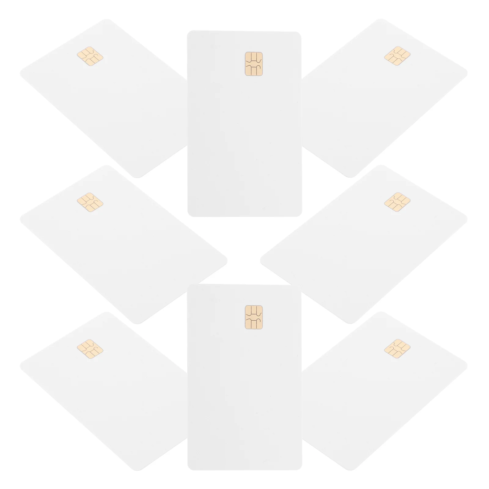 8 Pcs Smart Card Information Chip Sublimation Business Blanks White Cards Credit DIY Plastic Double Side Badge