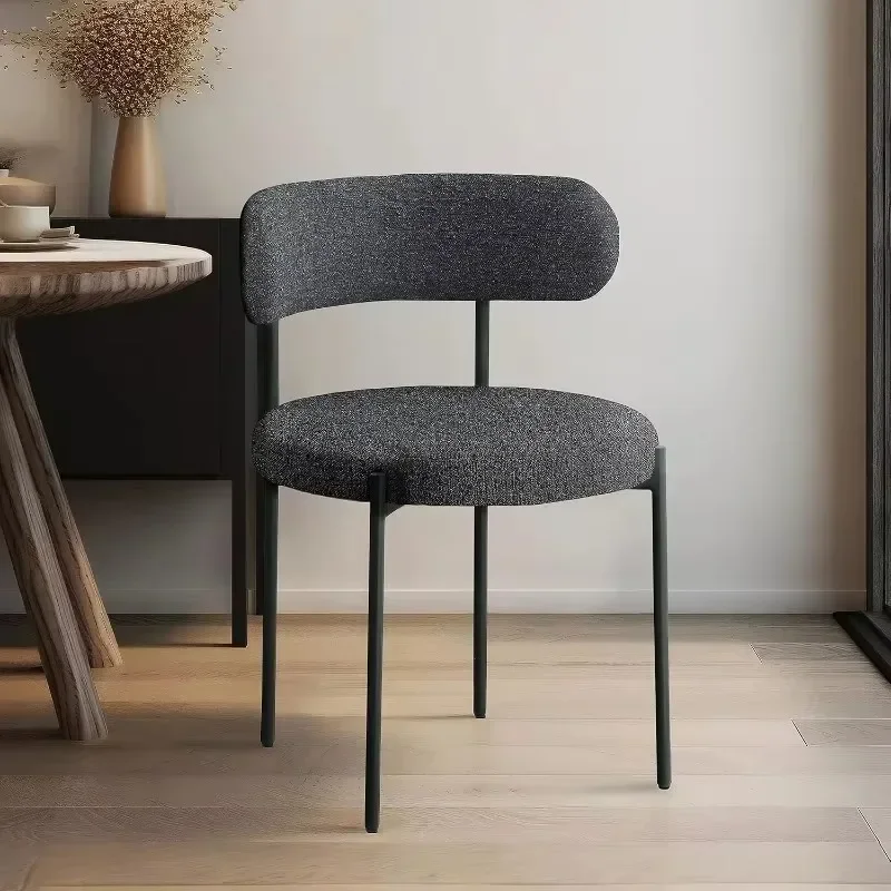 

Contemporary Boucle Fabric Upholstered Dining Chair