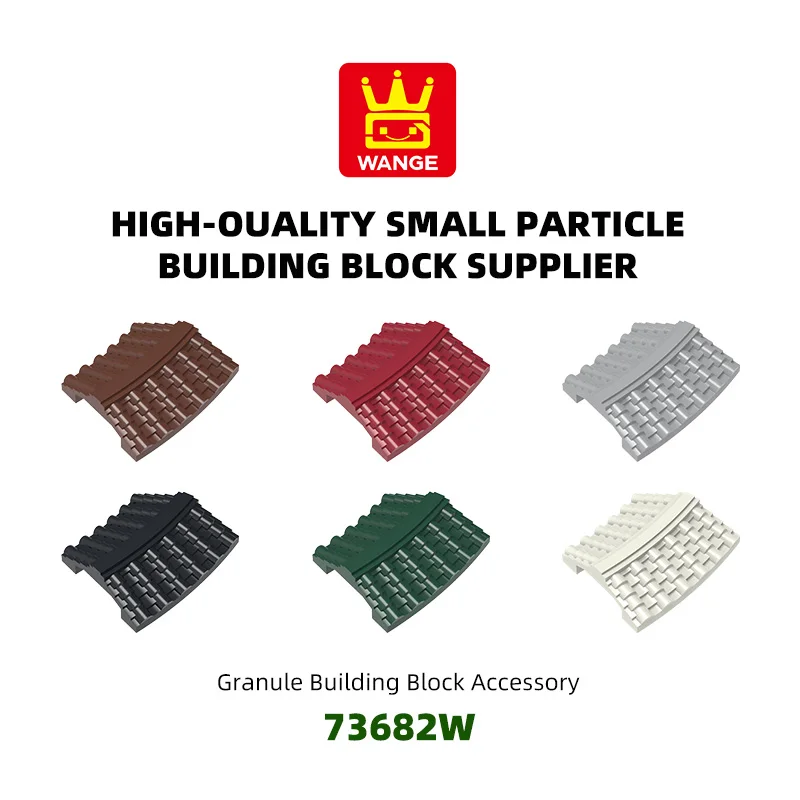 

WANGE 14Pcs/Lot 73682W Medium arch double-sided roof 53X42 Moc Color Buckle Accessories Compatible Bricks Children Toy Building