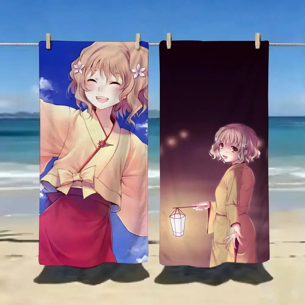 Anime H-HanasakuS IrohaS Towel ultra-fine fiber quick drying absorbent bath towel, outdoor swimming sports towel
