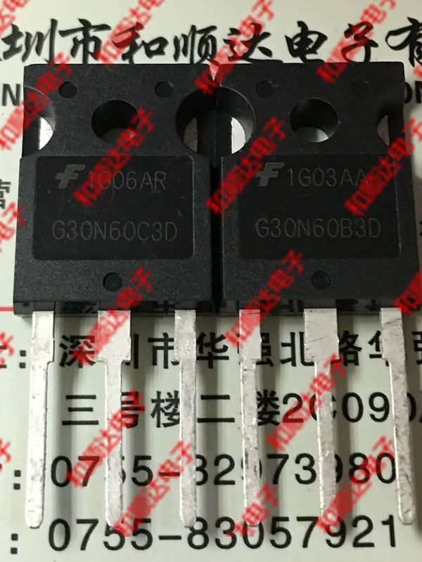 Original New / 2pcs / G30N60C3D HGTG30N60C3D  TO-247 600V 63A