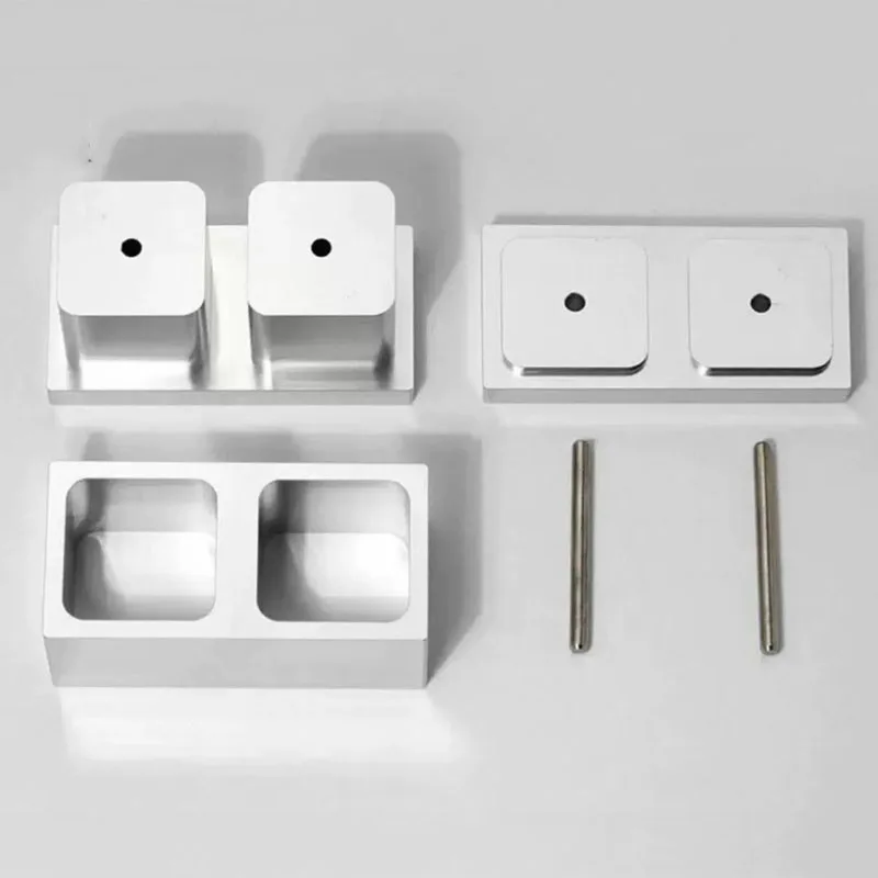 Manual Double Hole Bait Brick Press Mold Aluminum Alloy 39x38mm Per Hole DIY Carp Fishing Bait Making Compression Mould