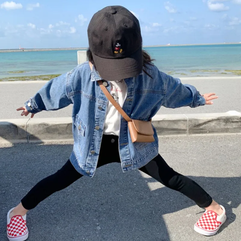 Girls Coat Jacket Cotton Outwear Windproof 2023 New Jean Spring Autumn Outdoor Sport Outfits Children\'s Clothing