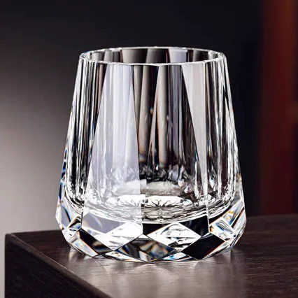 

Zeus' Eternal Stone K9 Crystal Cup Upscale Classical Whiskey Glass Diamond Cut Brandy Liquor Wine Snifter Best Gift For Dad Boss