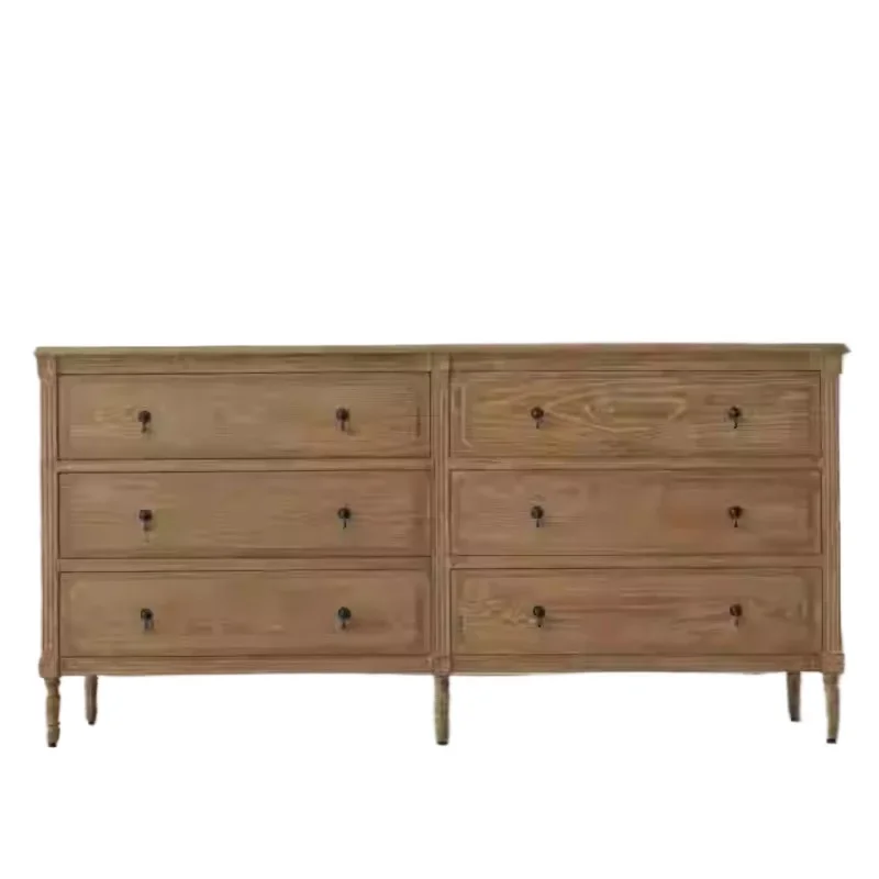 

American oak solid wood retro bedroom multi-functional locker storage bedside bedside cabinet