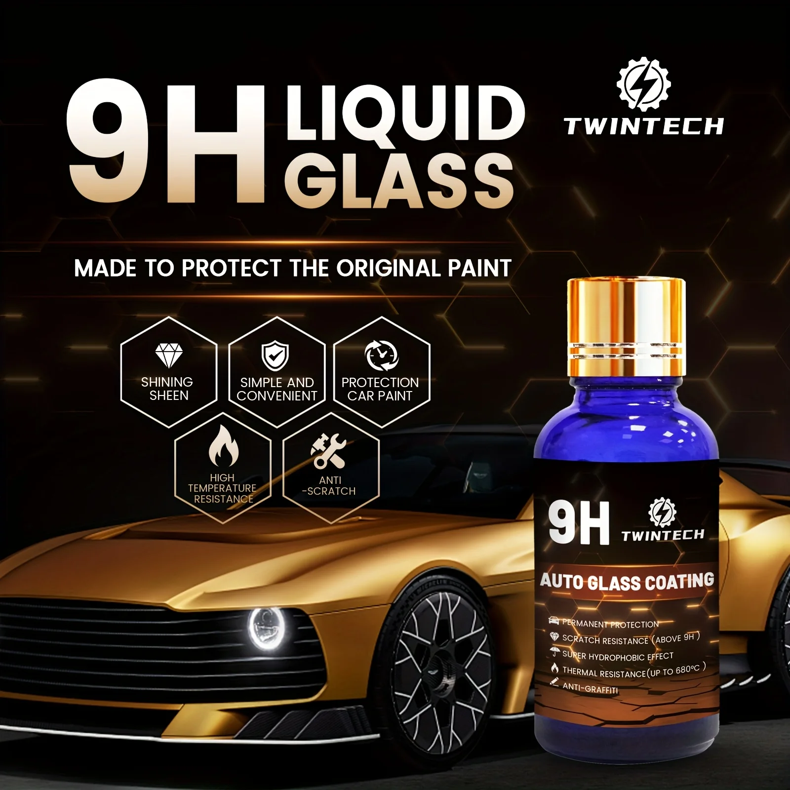 

Комплект керамического покрытия TWINTECH 9H, 1 комплект керамического покрытия для автомобиля, покрытия для автомобилей и мотоциклов, керамическое нанопокрытие