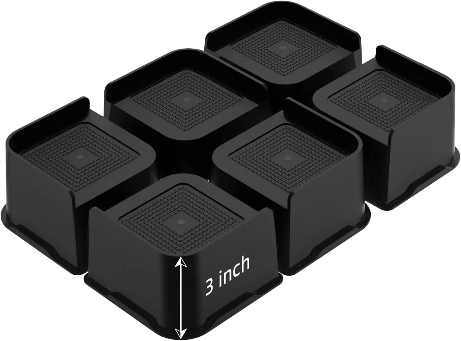 

Bed Risers, Oversized Furniture Risers, 3 inch Raise Blocks for Bed Couch Desk Sofa Table Lifts, Furniture Legs Lifters Support