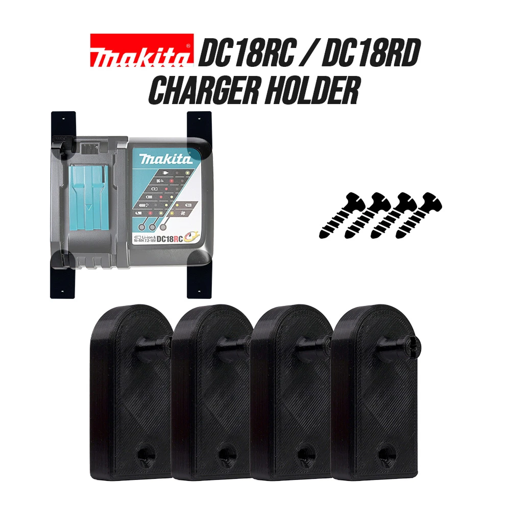 

A set of four for Makita Charger Holder Vertical Storage Stand for Makita Tools Battery Charger Stand Organization Rack