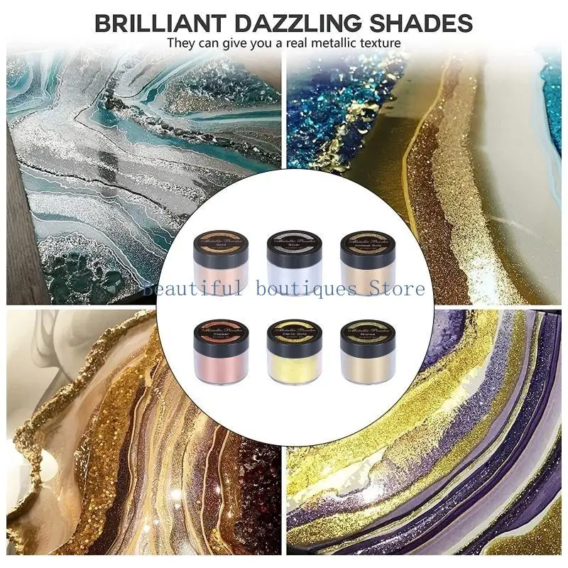 U4LF 4 Colours Soap Dye Glitter Epoxy Resin Pigment Powder Soap Making Colorant for Candles Art Nail Makeup Slime Supplies