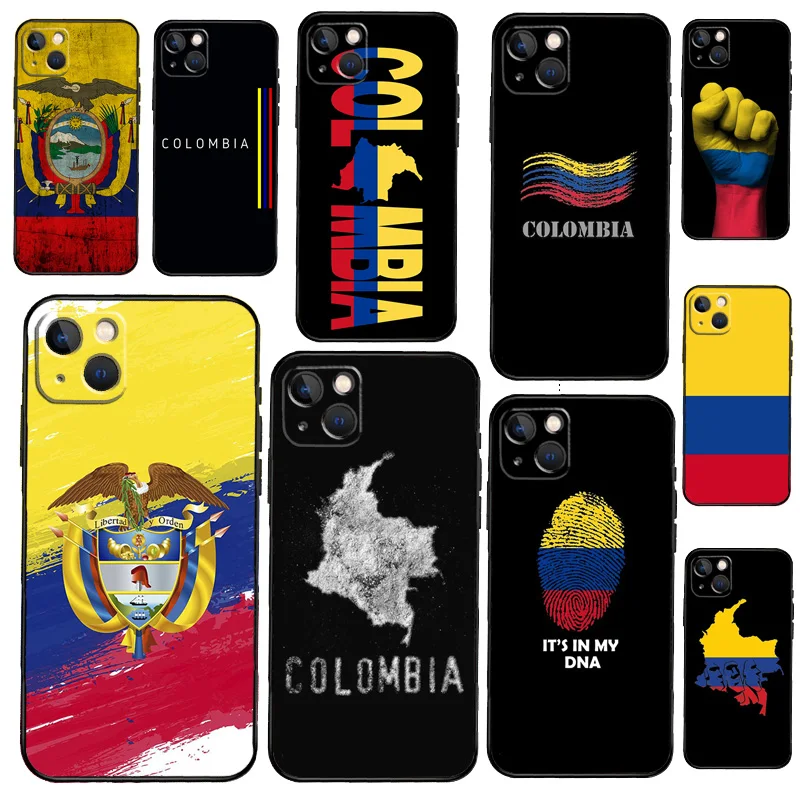 Colombia Flag Phone Case For iPhone 13 12 Mini 11 14 15 Pro Max SE 2020 7 8 Plus X XS Max XR Cover Shell