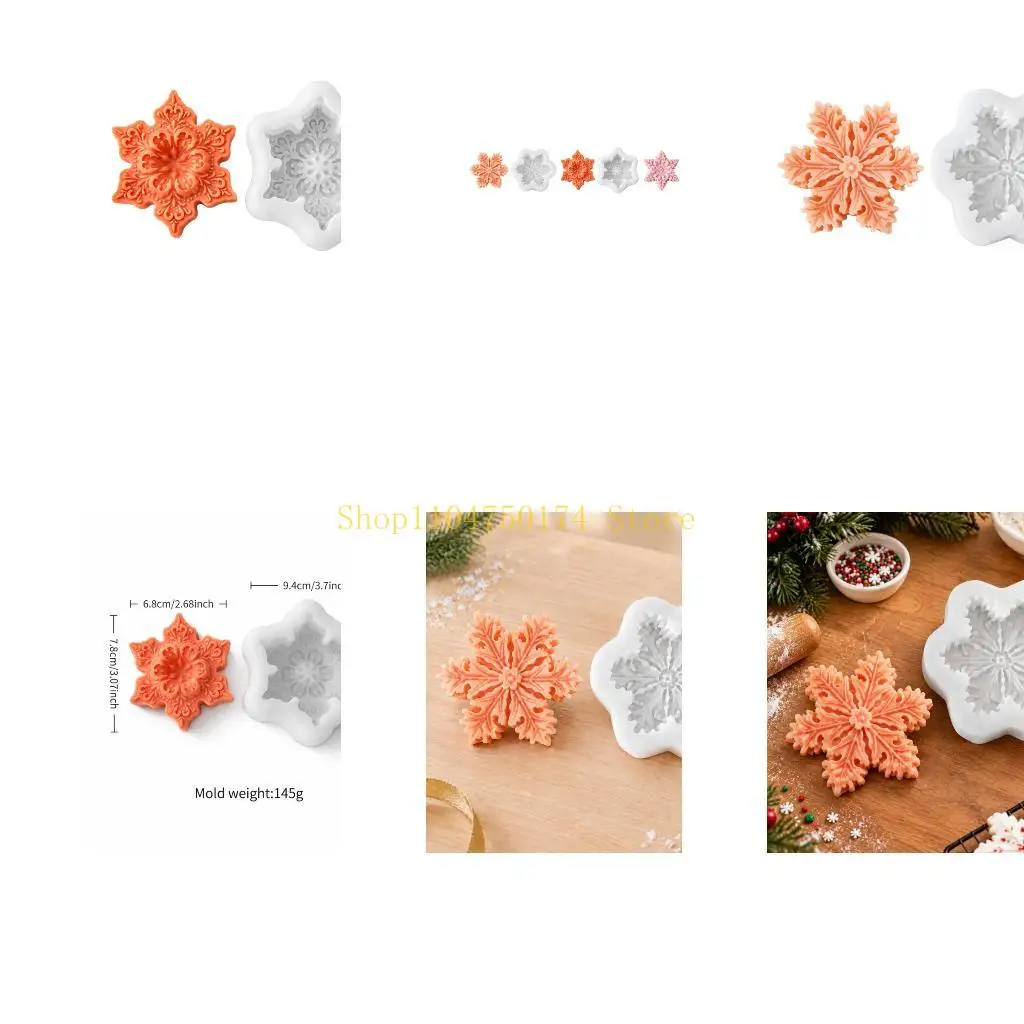 Detailed Snowflake Casting Mould for Chocolate Fondant Baking and Handmade Soap Top Sale