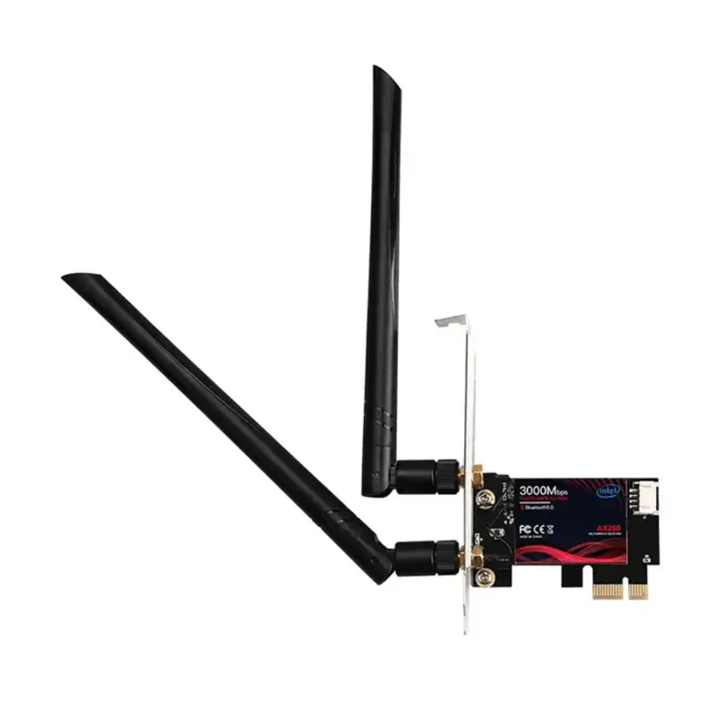 데스크톱 컴퓨터용 랜 카드, 듀얼 주파수 3000Mbps, 게임 적응형 2.4G, 5G PCIE 네트워크 카드, WIFI6 AX200