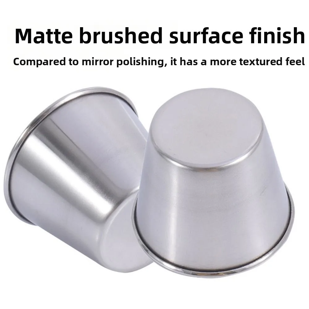 

12PCS/SET Stainless Steel Dipping Sauce Cup Small Size 65ML Salad Jam Cup 304 Stainless Steel Portable Design Seasoning Dish