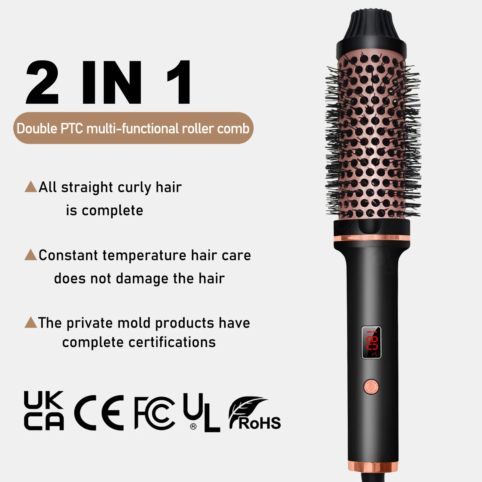 

Турмалиновая керамика, щетка для завивки волос, встроенная щипцы для завивки волос, парикмахерский инструмент, прямой ролик для завивки, расческа, домашний стиль, пушистая