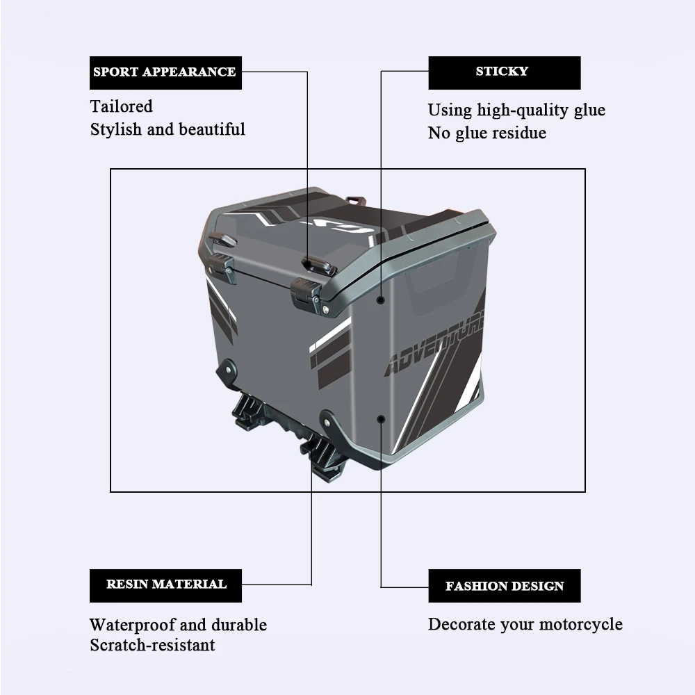 ملصقات حقيبة الدراجة النارية لسيارات BMW R1300GS Adventure R1300 GS R 1300 GS ADV 2024-2025 صناديق جانبية مجموعة شارات حقيبة الأمتعة