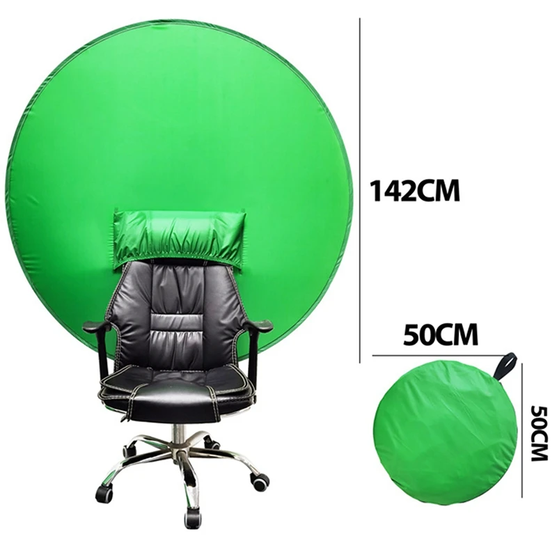 Photography Background Green Screen Backdrops Portable Solid Green Color Backdrop Cloth For Photography Studio 142Cm