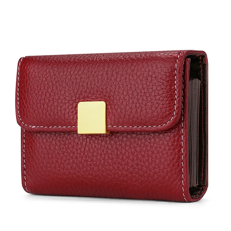 Porte-cartes en cuir véritable pour hommes et femmes, porte-monnaie, étui d'argent, housse en poudre, porte-cartes, porte-carte d'identité de crédit, sac simple, mode, 12 emplacements