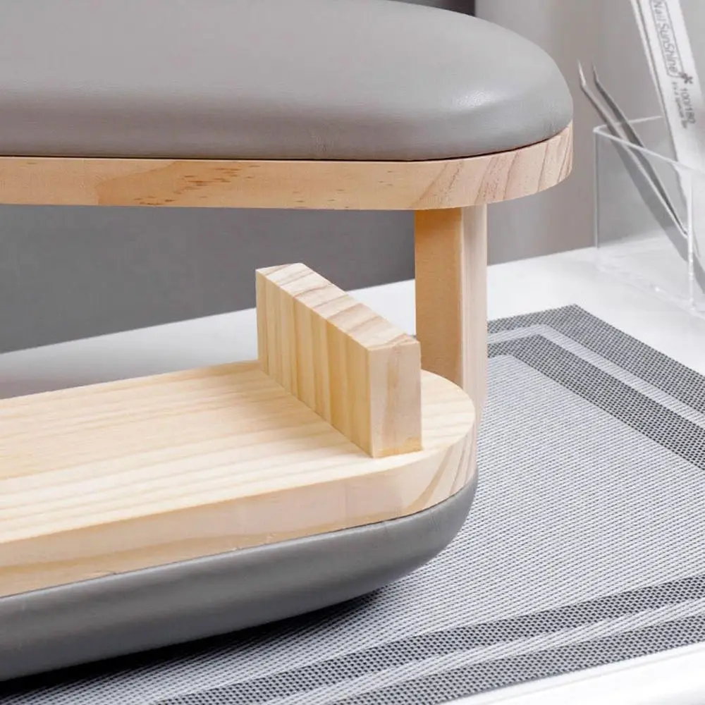 

Нескользящая подушка для маникюра, деревянная подставка из искусственной кожи, держатель для рук, легко чистится, съемная подставка для ногтей, дизайн ногтей