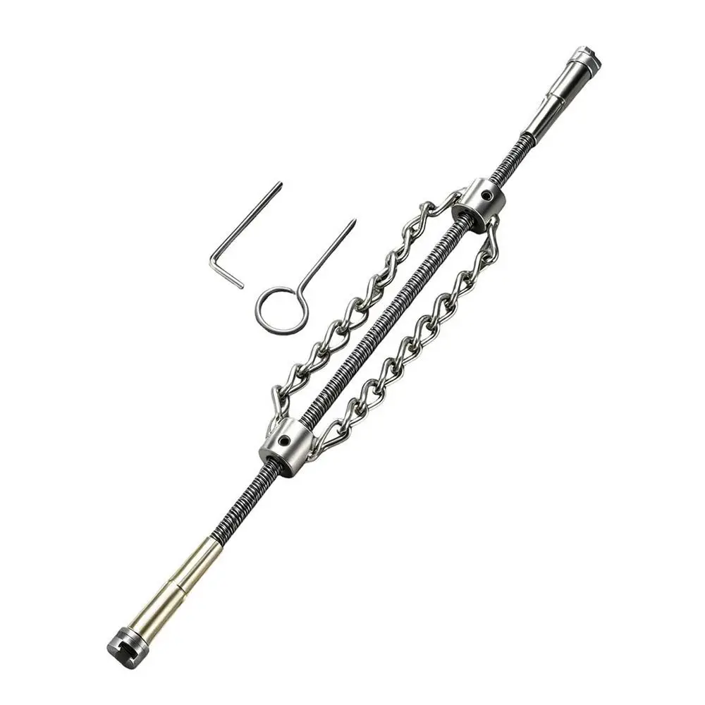 Multifunctional Toilet Pipe Dredger Detachable Design Dual Chain Structure Dual Chain Unclog Tool Household Applicable