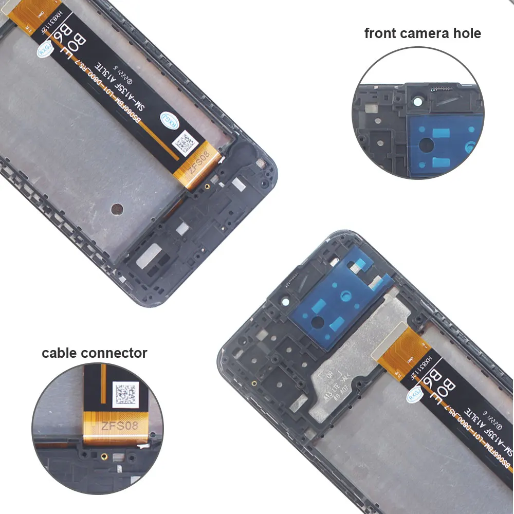 A13 A135F A135M LCD do Samsung Galaxy A13 4G Wyświetlacz Ekran Dotykowy Digitizer Panel Zmontowany do Samsung Galaxy A13 A135U A135N — zdjęcie produktu 6