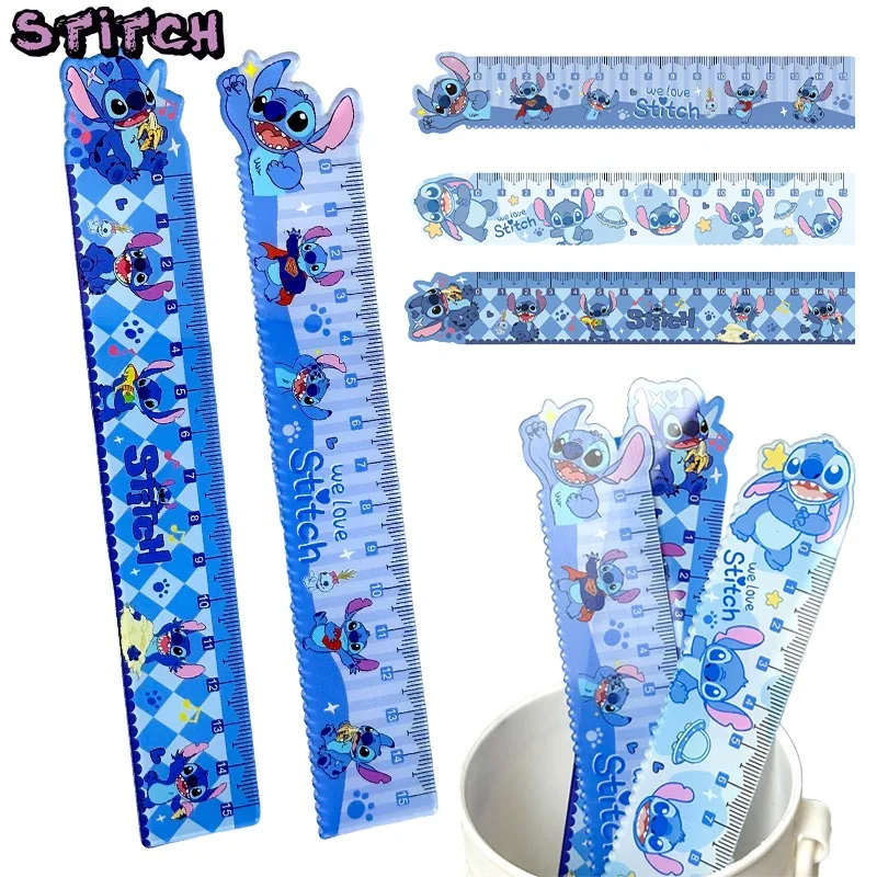 

Cute Stitch Straight Ruler for Childrens Cartoon Straightedge Stationery Math Subjects Measuring Rulers Kids School Supplies