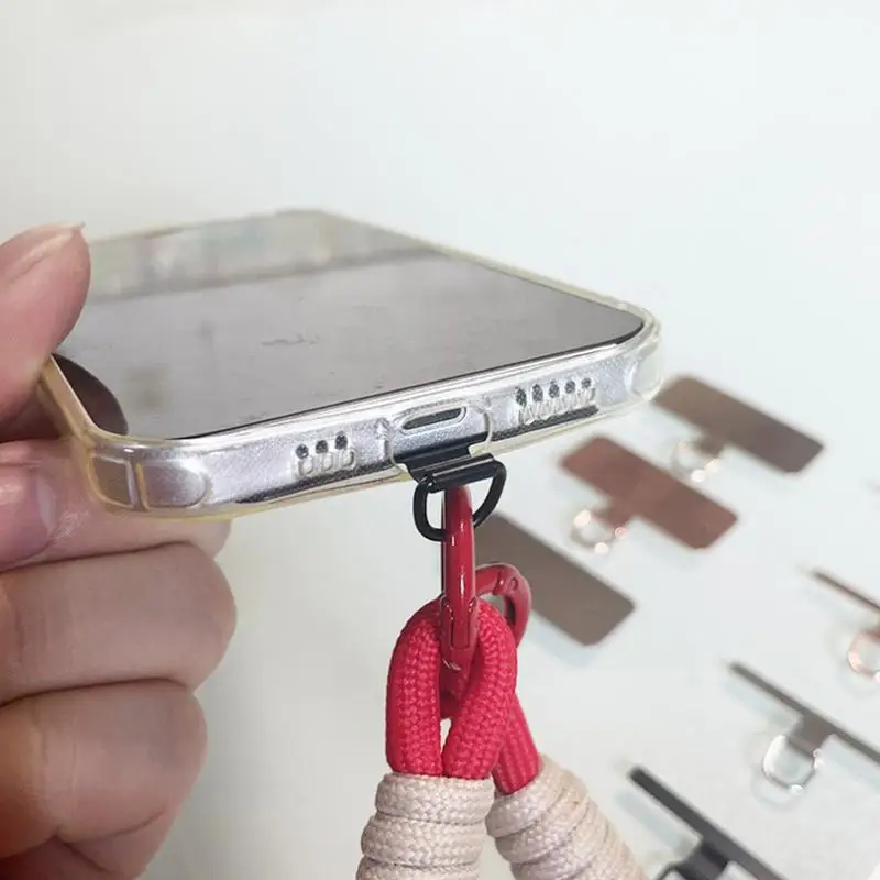 합금 휴대폰 L anyard 패치, 범용 교체 테더 패드, 탈착식 목 코드 스트랩 클립, 아이폰 15 삼성