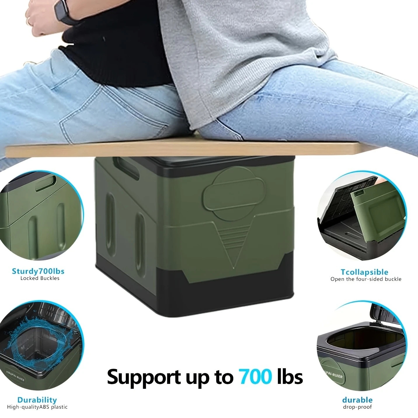 Portable Camping Toilet Foldable Camping Travel Toilet Collapsible Portable Potty for Camping Road Trips Emergency Car Use - view 4