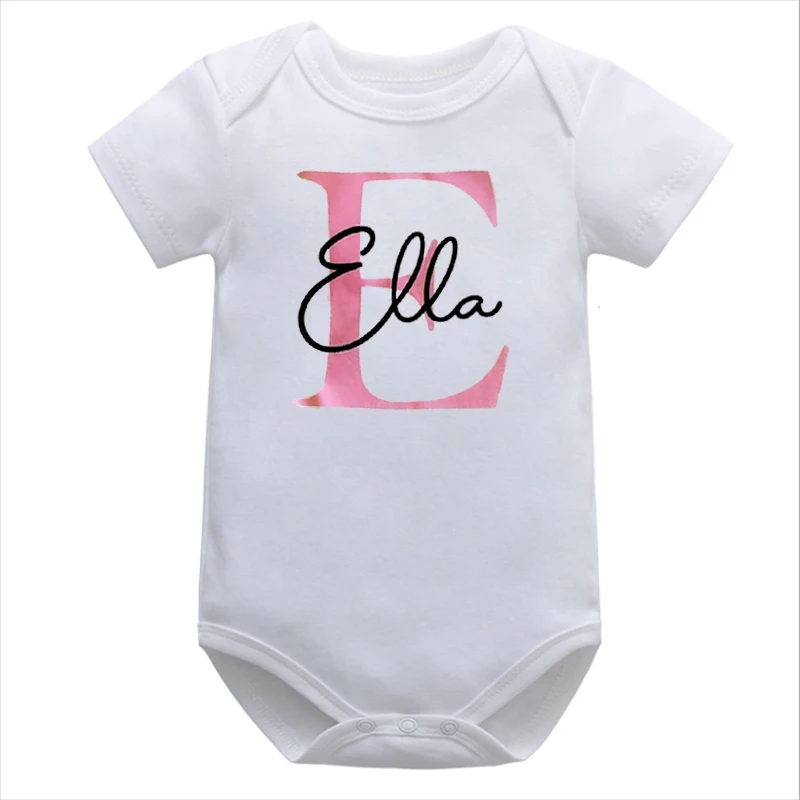 

Name Bodysuit Fashion Personalized New Born Baby Girl Clothes Digital Letters Baby Romper Baby Clothes New Born 7-12m m