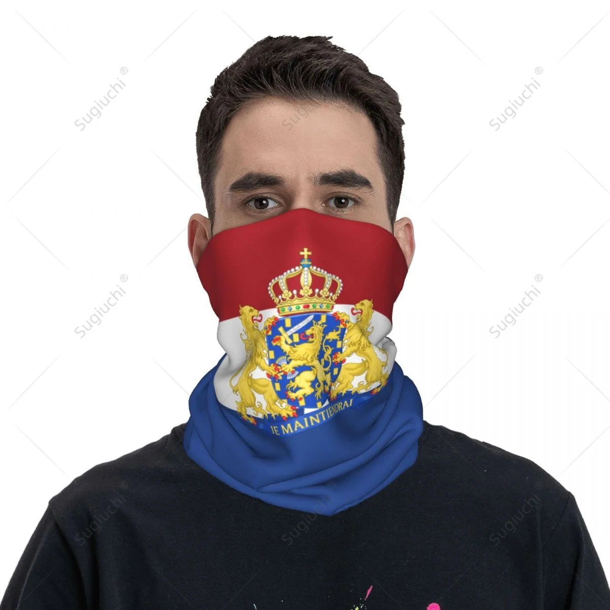 Unisex Netherlands Flag Holland Neckerchief Scarf Neck Face Mask Scarves Neck Warmer Seamless Bandana Headwear Cycling Hiking