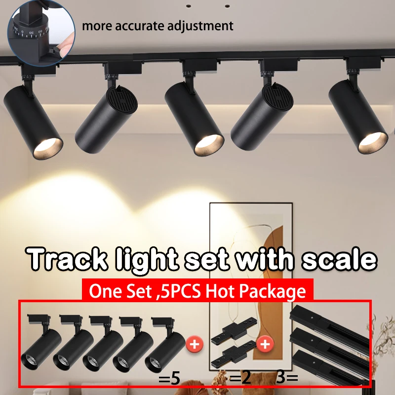 Track Lights Set with Scales Rail Lighting Track Lamp Ceiling Spot Led Kitchen Lighting Clothing Shop Home Rail Lights Wall Lamp