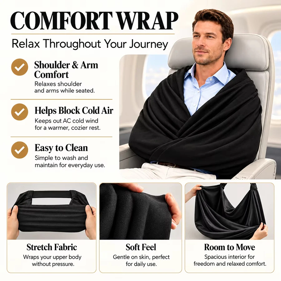 3-in-1 Adjustable EyeMask Airplane Sleep Support System Travel Pillow Multi-Use Office And Home Comfortable Pillow for Traveling