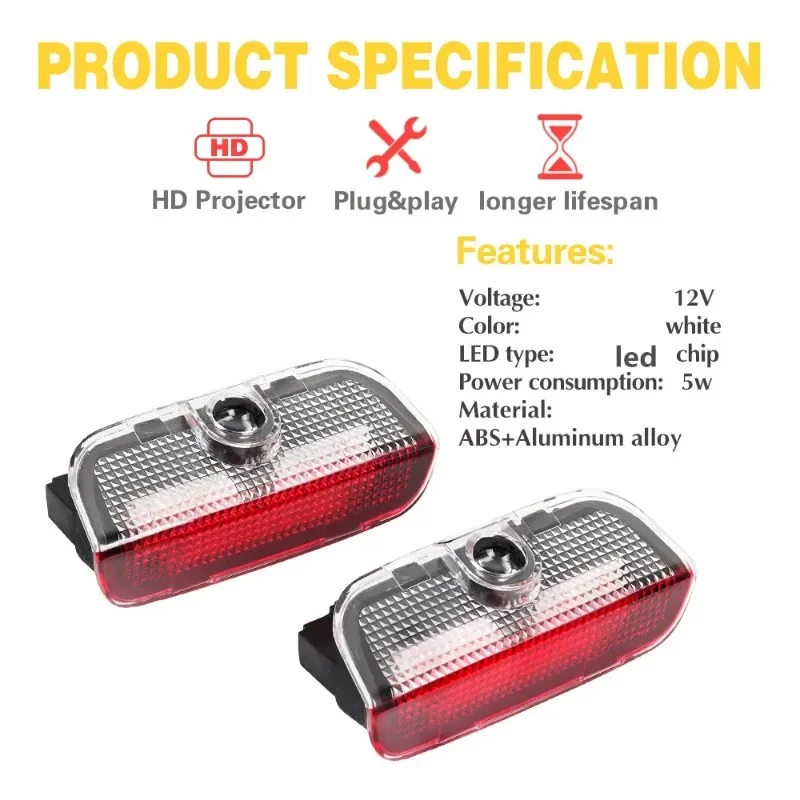 VW 2026 Caldo Per Volkswagen VW Emblemi Auto Trash 2 Per VW Passat B6 B7 B8 B9 Touareg Golf 5 6 7 Jetta MK6 MK7 GTI R LED Porta Auto