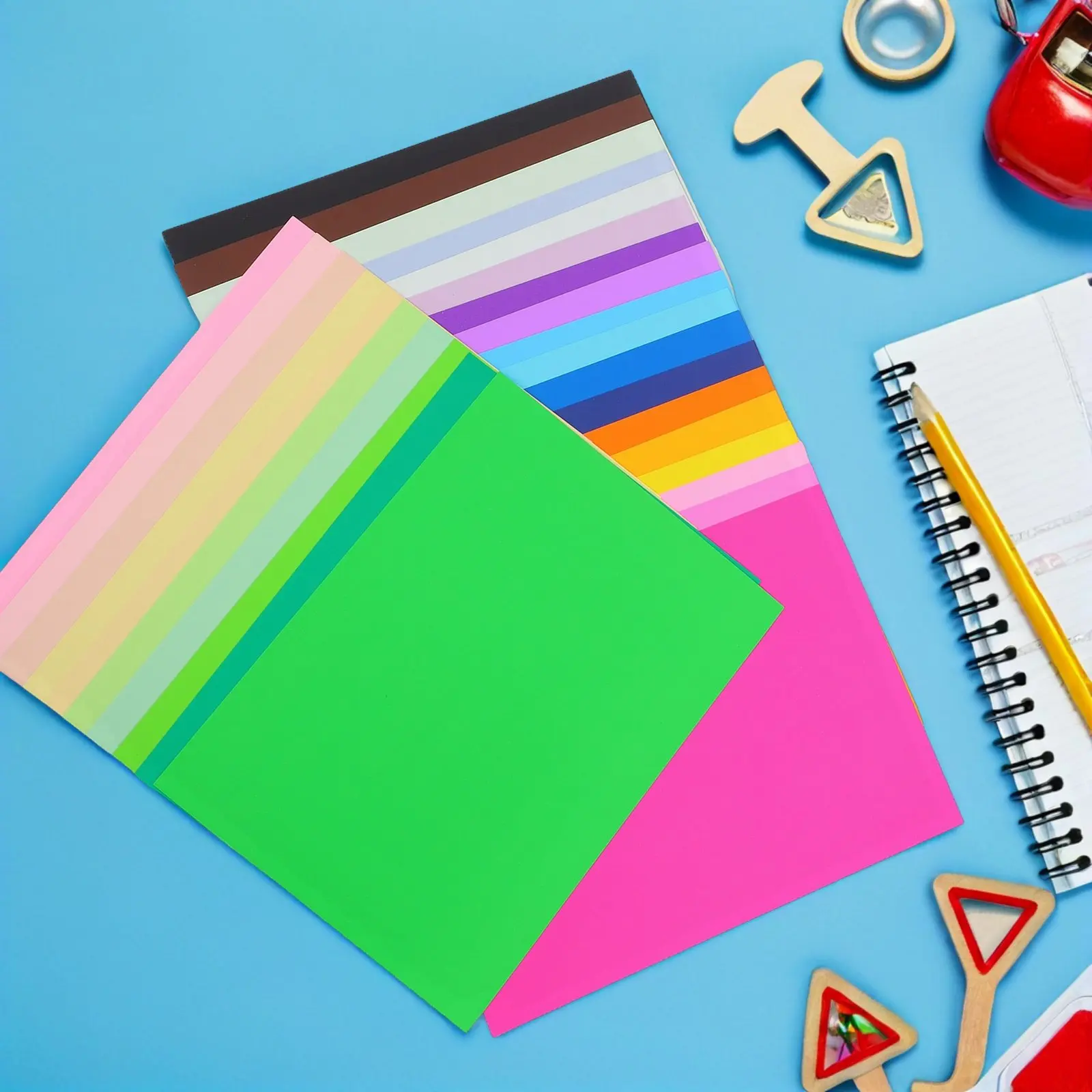 60Pcs Colored Cardstock Paper Thick Hard Paper Bulk for Crafts Drawing Scrapbooking Origami School Home Art Supplies