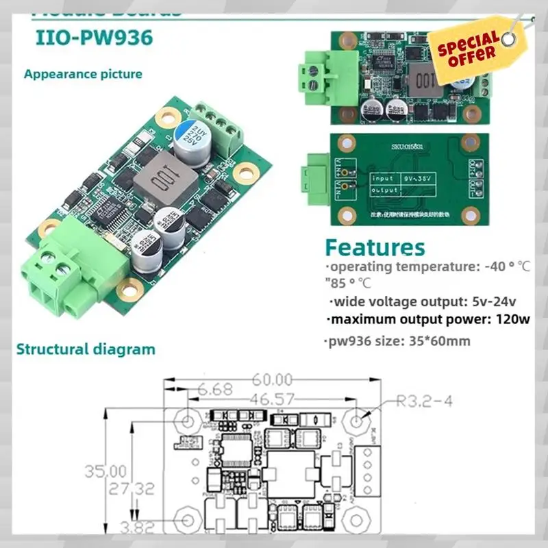 24-Hour Delivery DC-DC Industrial Grade Wide Voltage Step-Up And Step-Down High Power Regulator Module