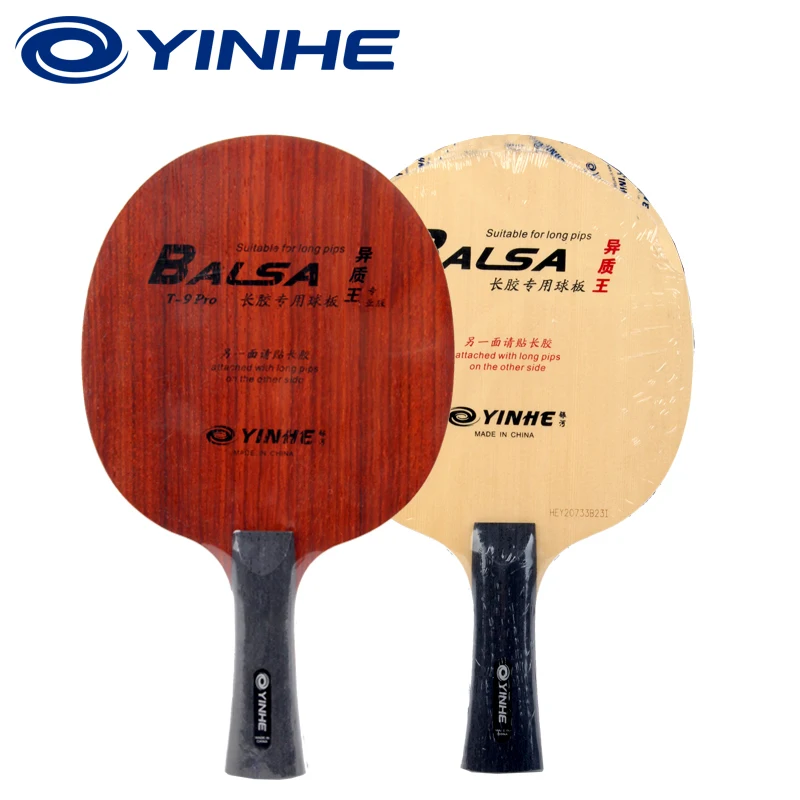 

Orignal YINHE T9 Variant King Balsa Carbon With Long Rubber table tenis blade/ ping pong blade