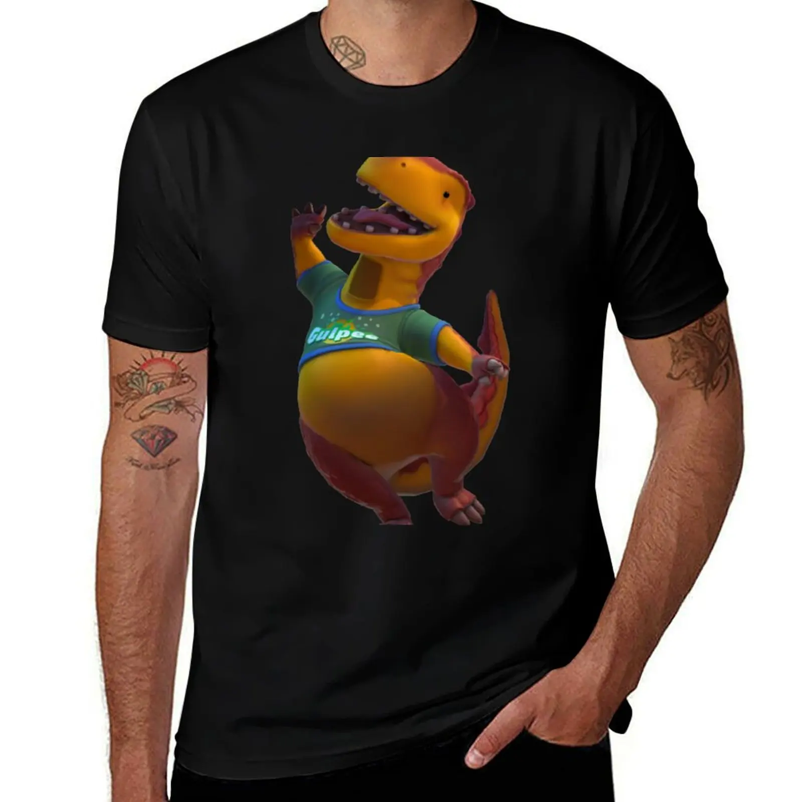 Planet Coaster Dinosaur T-Shirt Basic Plain Short Sleeve Crew Neck Tee T-Shirt