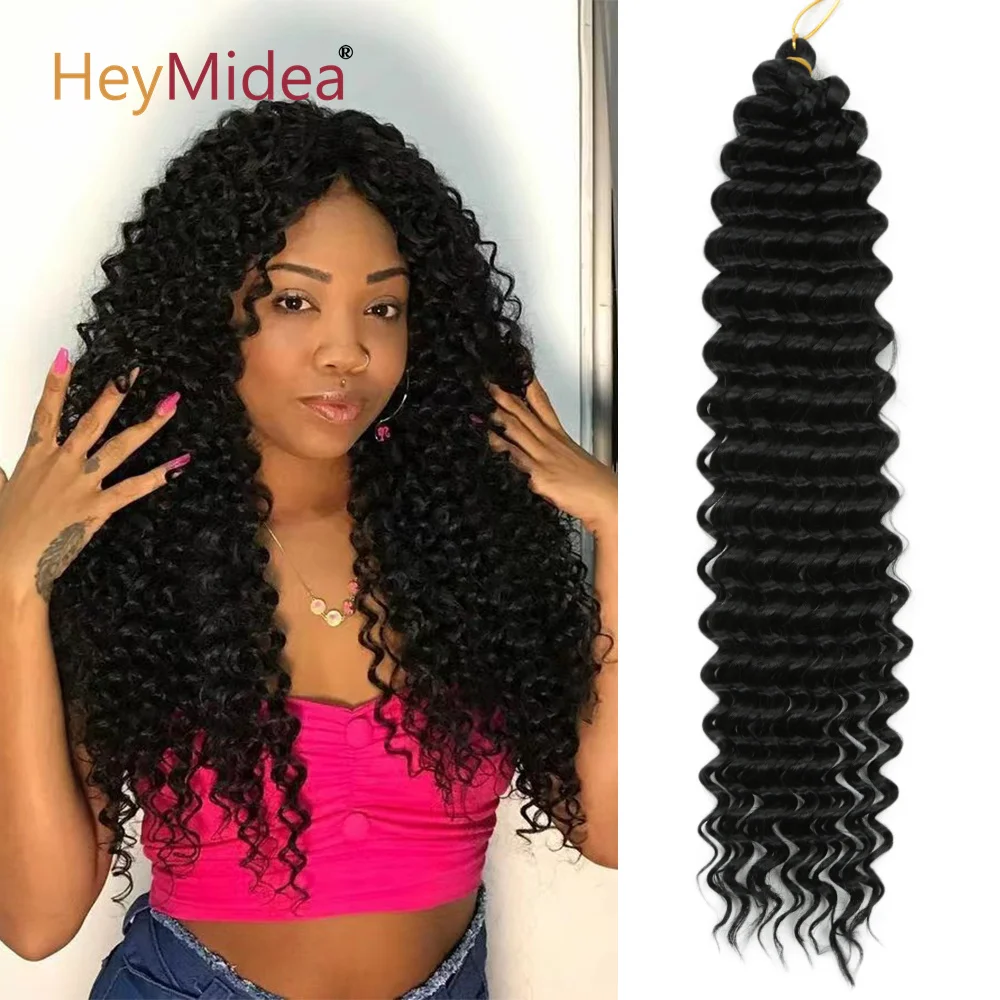 22Inch Deep Twists Crochet Braids Hair Synthetic Freetress Deep Wave Braiding Hair Extensions Ombre Soft Passion Twist Hair